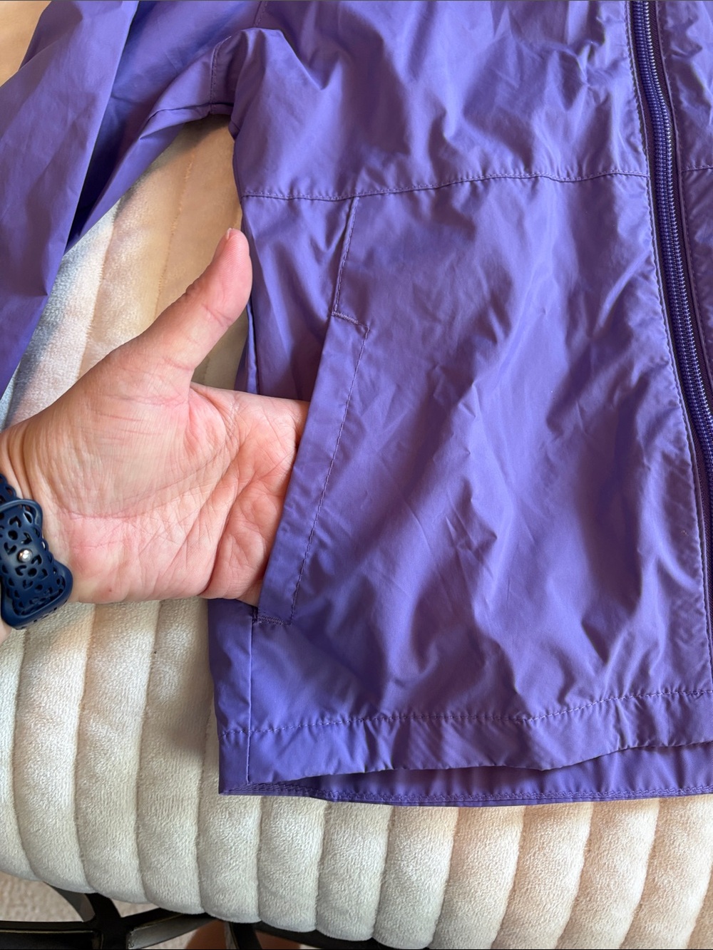 Columbia Purple Hooded Kids Raincoat - Picture 4 of 7